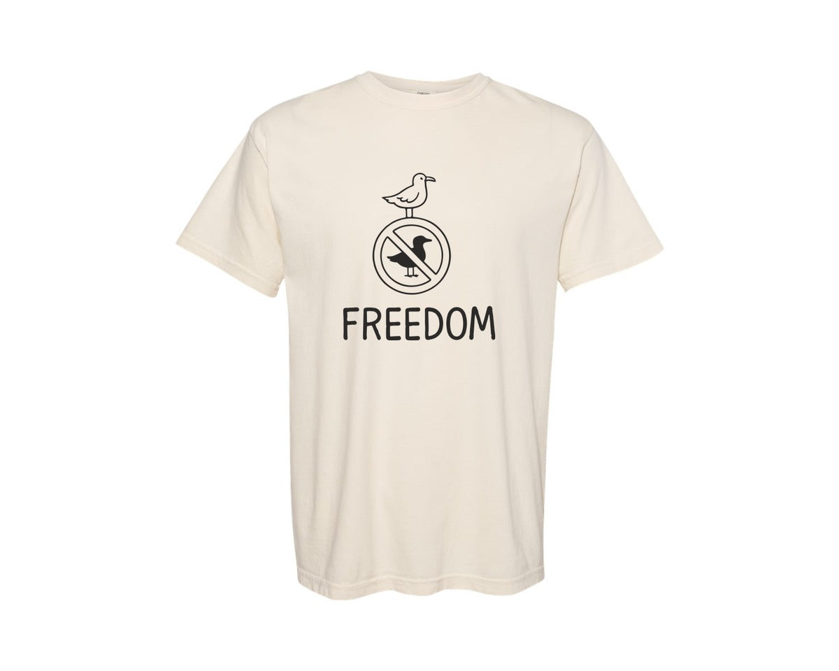 brand:Comfort Colors|color:Ivory|Freedom Defy The Rules Anti Authority Graphic T-Shirt