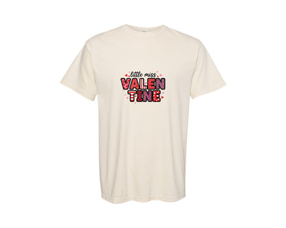 brand:Comfort Colors|color:Ivory|Brushstroke Little Miss Valentine 6 Graphic T-Shirt