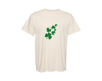 brand:Comfort Colors|color:Ivory|St Patricks Day Shamrock Heart 12 Graphic T-Shirt