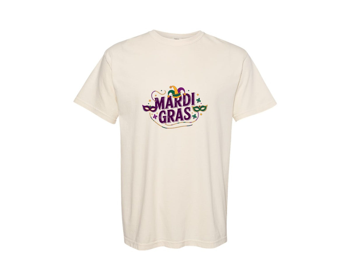 brand:Comfort Colors|color:Ivory|Mardi Gras Design 73 Graphic T-Shirt