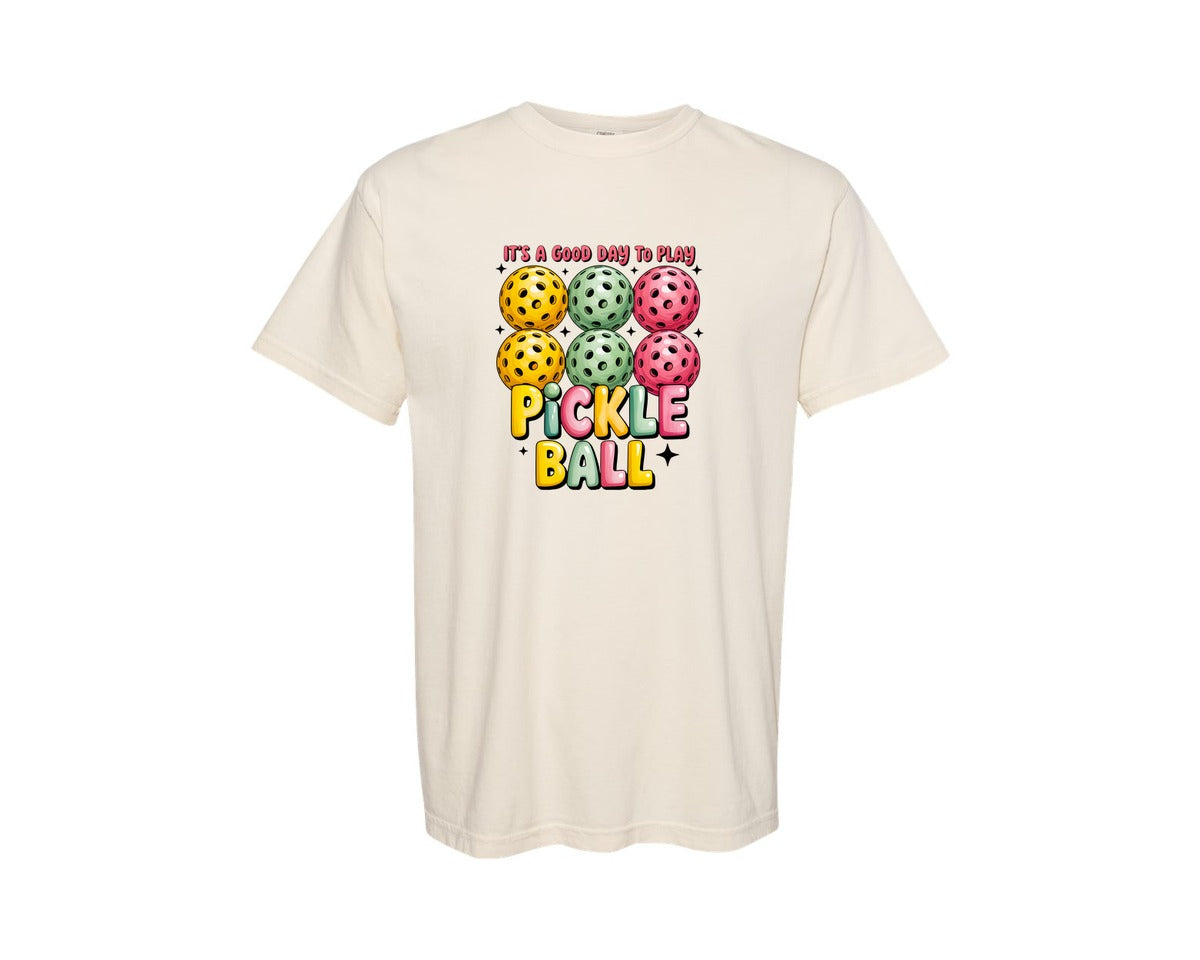 brand:Comfort Colors|color:Ivory|Pickleball Sport Graphic Graphic T-Shirt