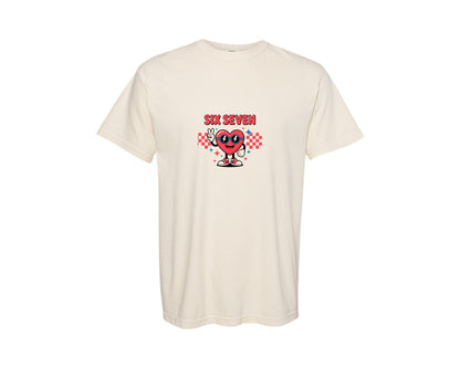 brand:Comfort Colors|color:Ivory|Six Seven 6 7 Valentines Day 2 Graphic T-Shirt