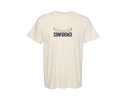 brand:Comfort Colors|color:Ivory|Powered By Confidence Womens Day Design Graphic T-Shirt