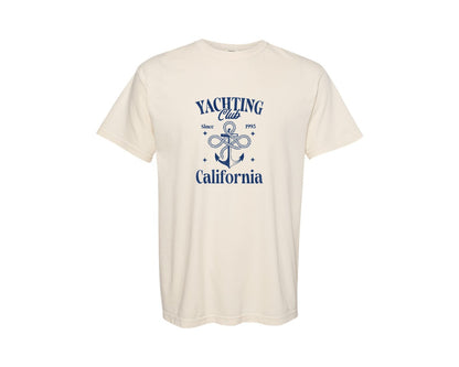 brand:Comfort Colors|color:Ivory|Retro Summer Yacht Club California Graphic T-Shirt