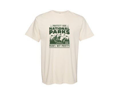 brand:Comfort Colors|color:Ivory|Protect Our National Parks Defund Doge 2 Graphic T-Shirt