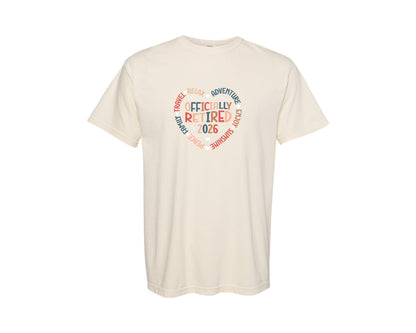 brand:Comfort Colors|color:Ivory|Retirement 2026 T Shirt Design Graphic T-Shirt