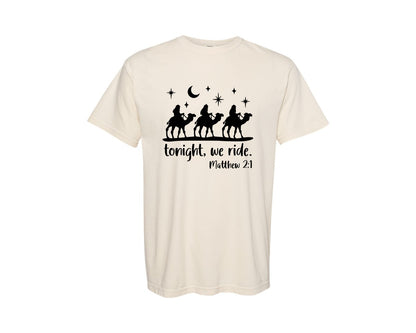 brand:Comfort Colors|color:Ivory|Tonight We Ride Matthew 21 Graphic T-Shirt