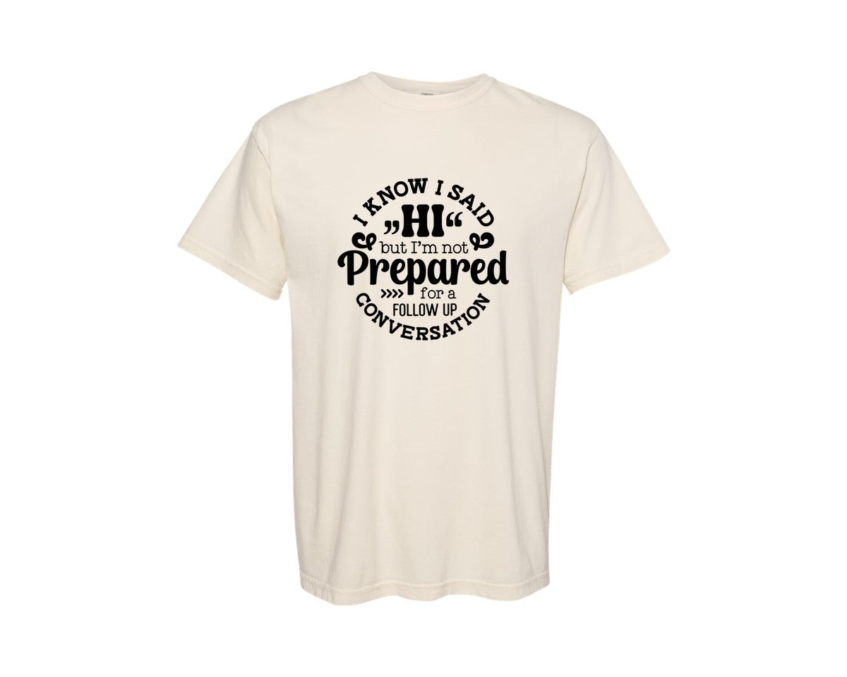 brand:Comfort Colors|color:Ivory|Funny Introvert Saying Sarcasm Graphic T-Shirt