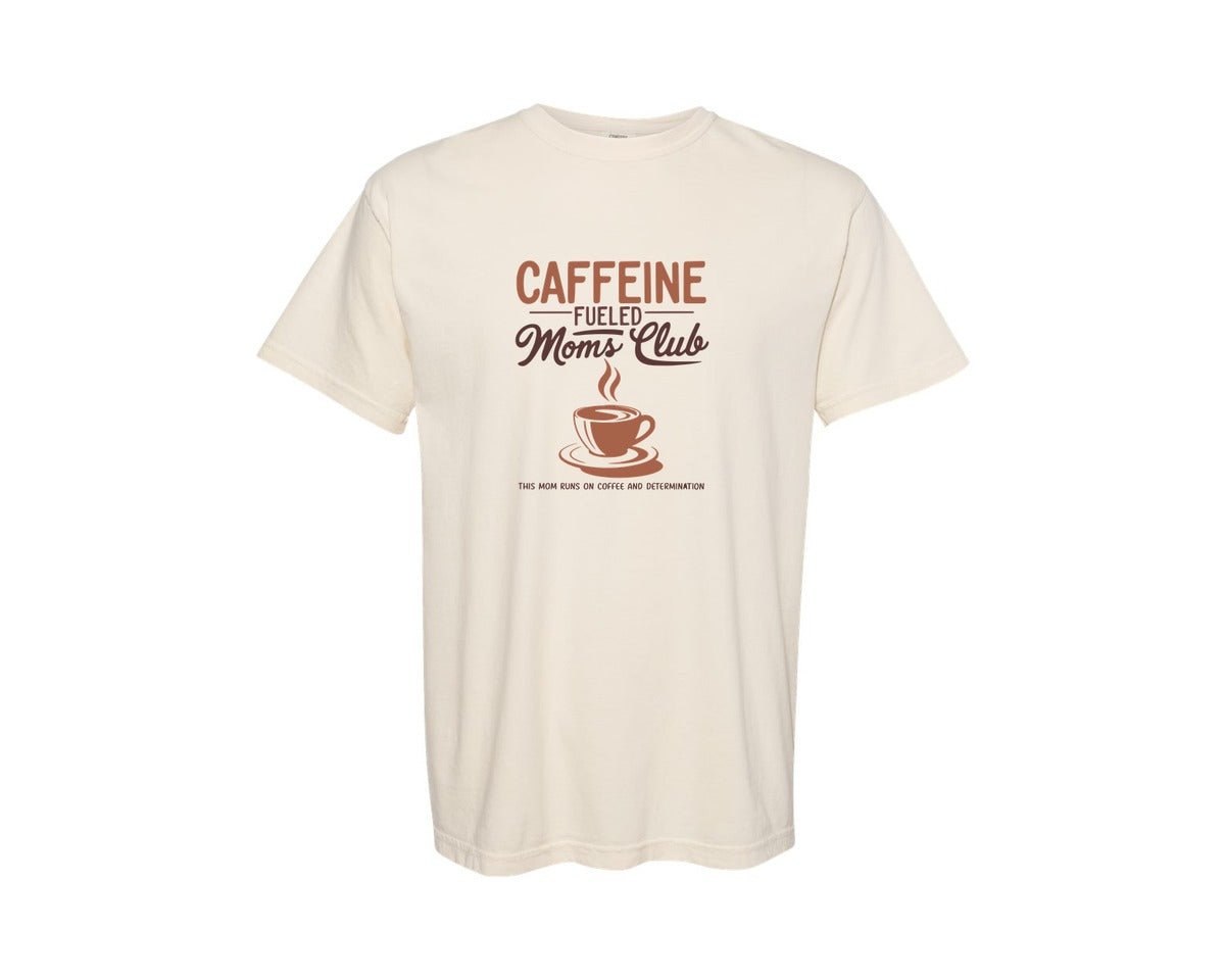 brand:Comfort Colors|color:Ivory|Coffee Mom Club Mothers Day Shirt Graphic T-Shirt