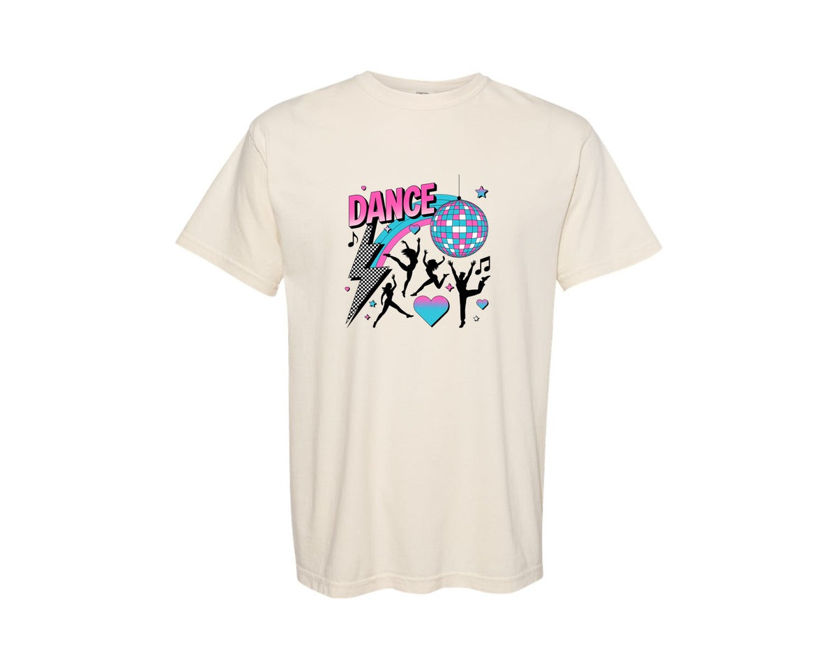brand:Comfort Colors|color:Ivory|Retro Dance Pngsublimation Graphic T-Shirt