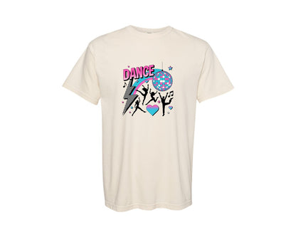 brand:Comfort Colors|color:Ivory|Retro Dance Pngsublimation Graphic T-Shirt