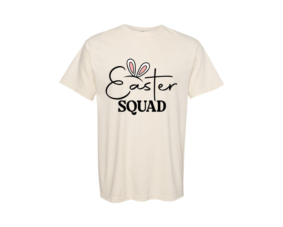 brand:Comfort Colors|color:Ivory|Easter Squad Easter Easter Graphic T-Shirt