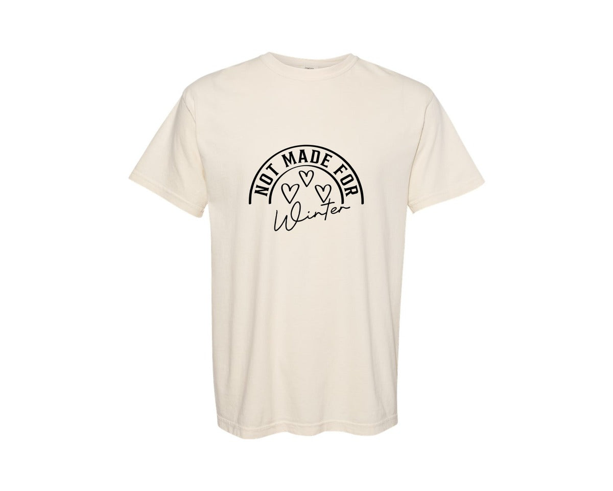 brand:Comfort Colors|color:Ivory|Christmas Cold Not Made For Winter Graphic T-Shirt