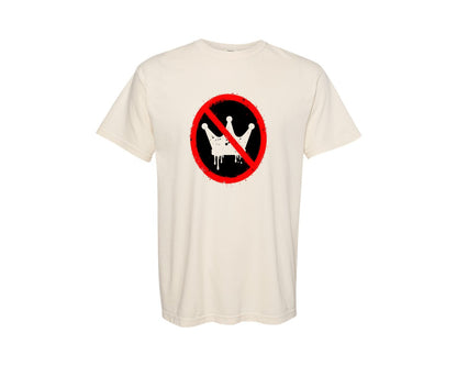 brand:Comfort Colors|color:Ivory|No King Banned Crown No Kings Graphic T-Shirt