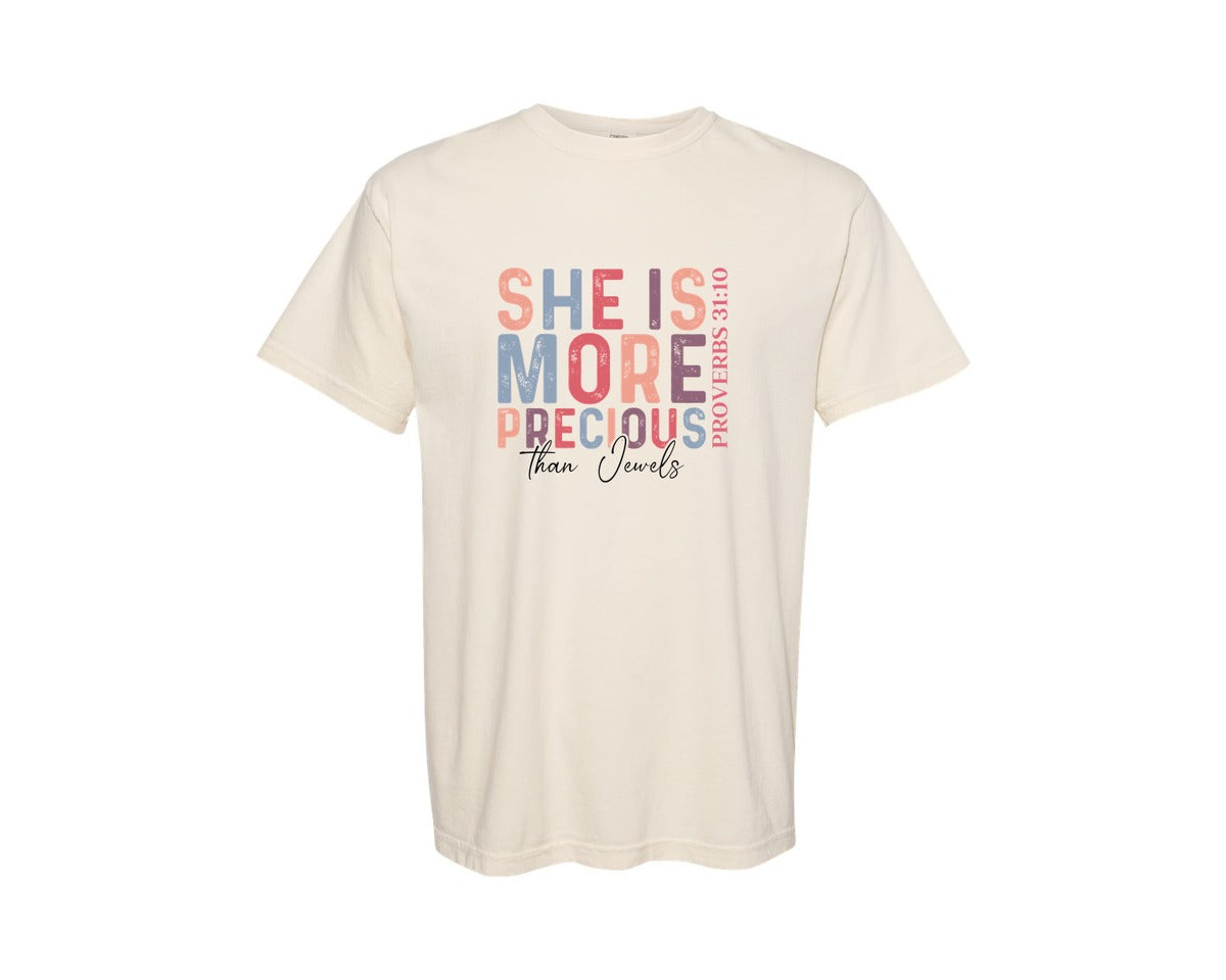 brand:Comfort Colors|color:Ivory|Christian Quotes Mom Bible Verse Graphic T-Shirt