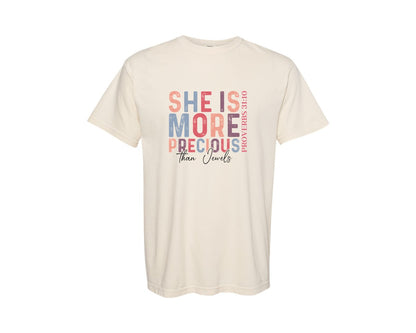 brand:Comfort Colors|color:Ivory|Christian Quotes Mom Bible Verse Graphic T-Shirt