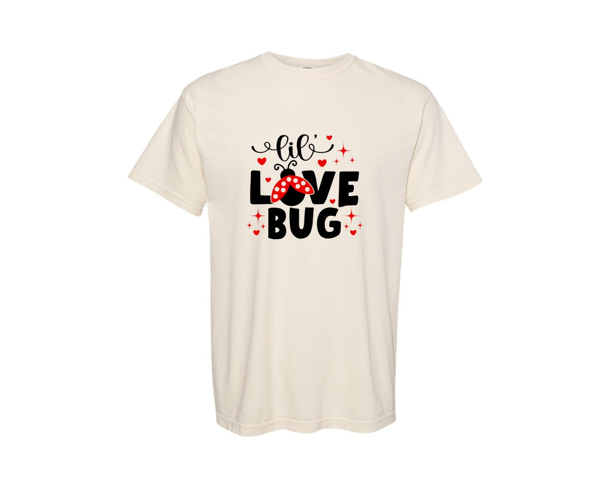 brand:Comfort Colors|color:Ivory|Lil Love Bug Valentines Day Graphic T-Shirt