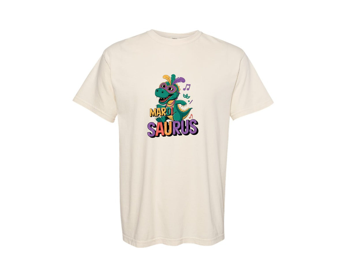 brand:Comfort Colors|color:Ivory|Mardi Saurus Design Graphic T-Shirt