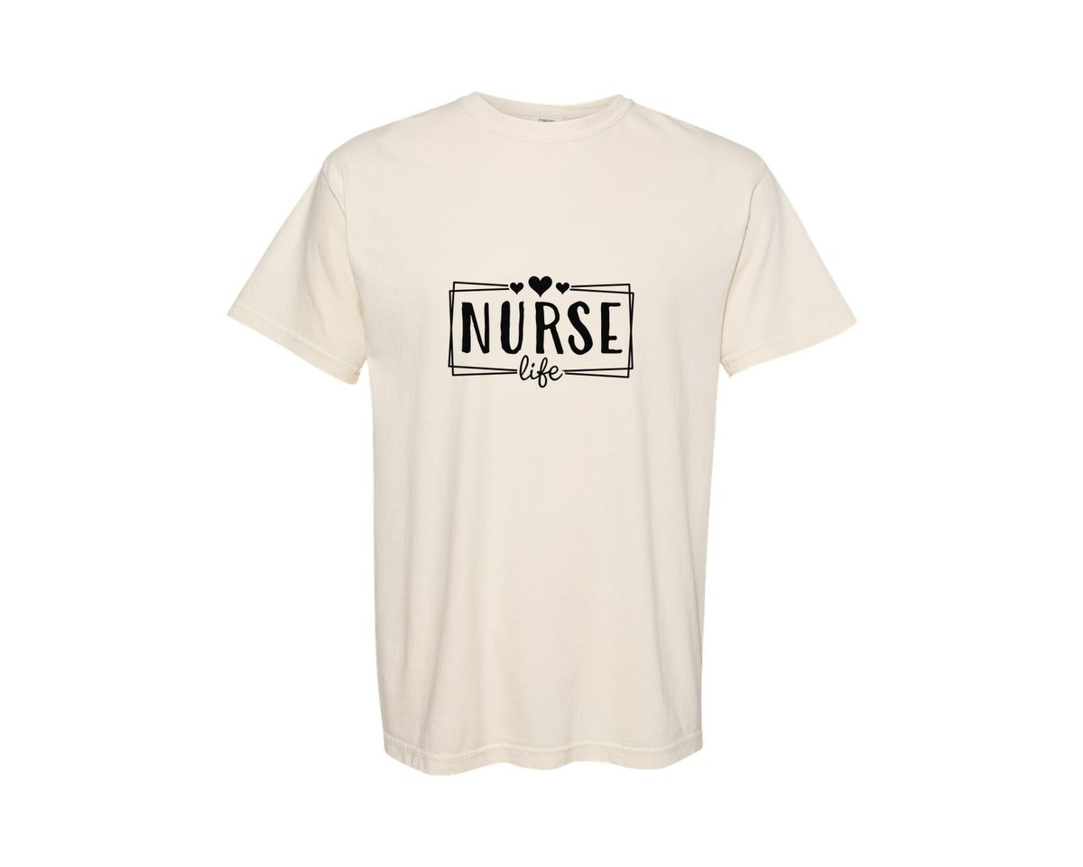 brand:Comfort Colors|color:Ivory|Nurse Life Nursing Life Cna Graphic T-Shirt