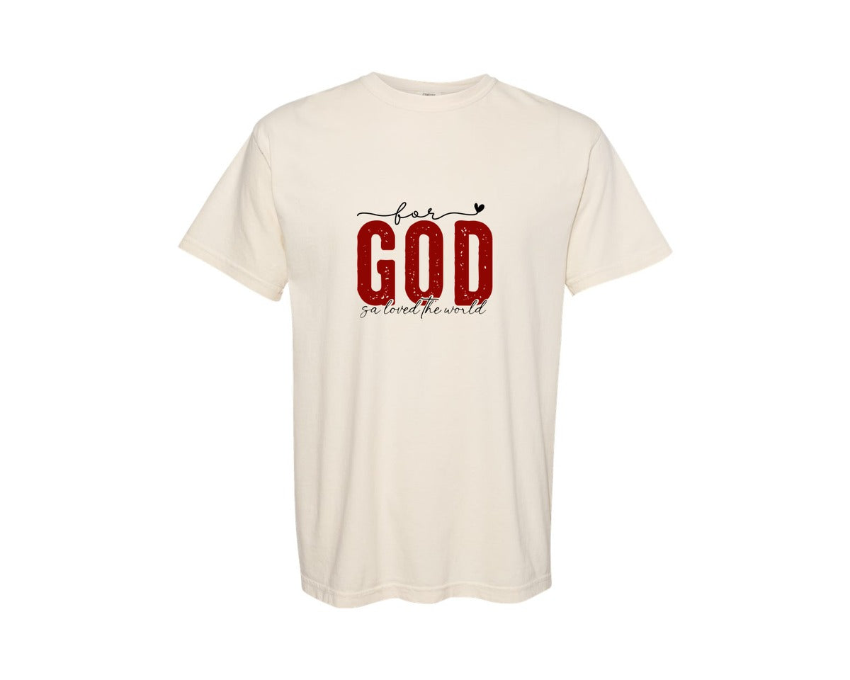 brand:Comfort Colors|color:Ivory|John 316 Valentines Day Graphic T-Shirt