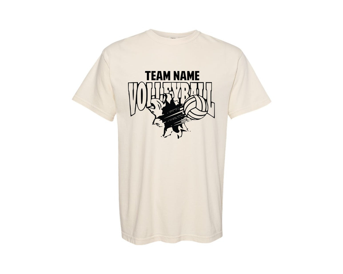 brand:Comfort Colors|color:Ivory|Volleyball Cut File 17 Graphic T-Shirt
