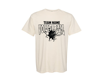 brand:Comfort Colors|color:Ivory|Volleyball Cut File 17 Graphic T-Shirt