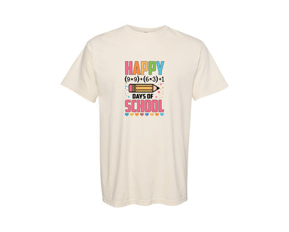 brand:Comfort Colors|color:Ivory|Happy 100 Days Of School 2 Graphic T-Shirt
