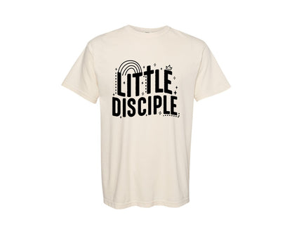 brand:Comfort Colors|color:Ivory|Retro Little Disciple Tshirt Kids Graphic T-Shirt