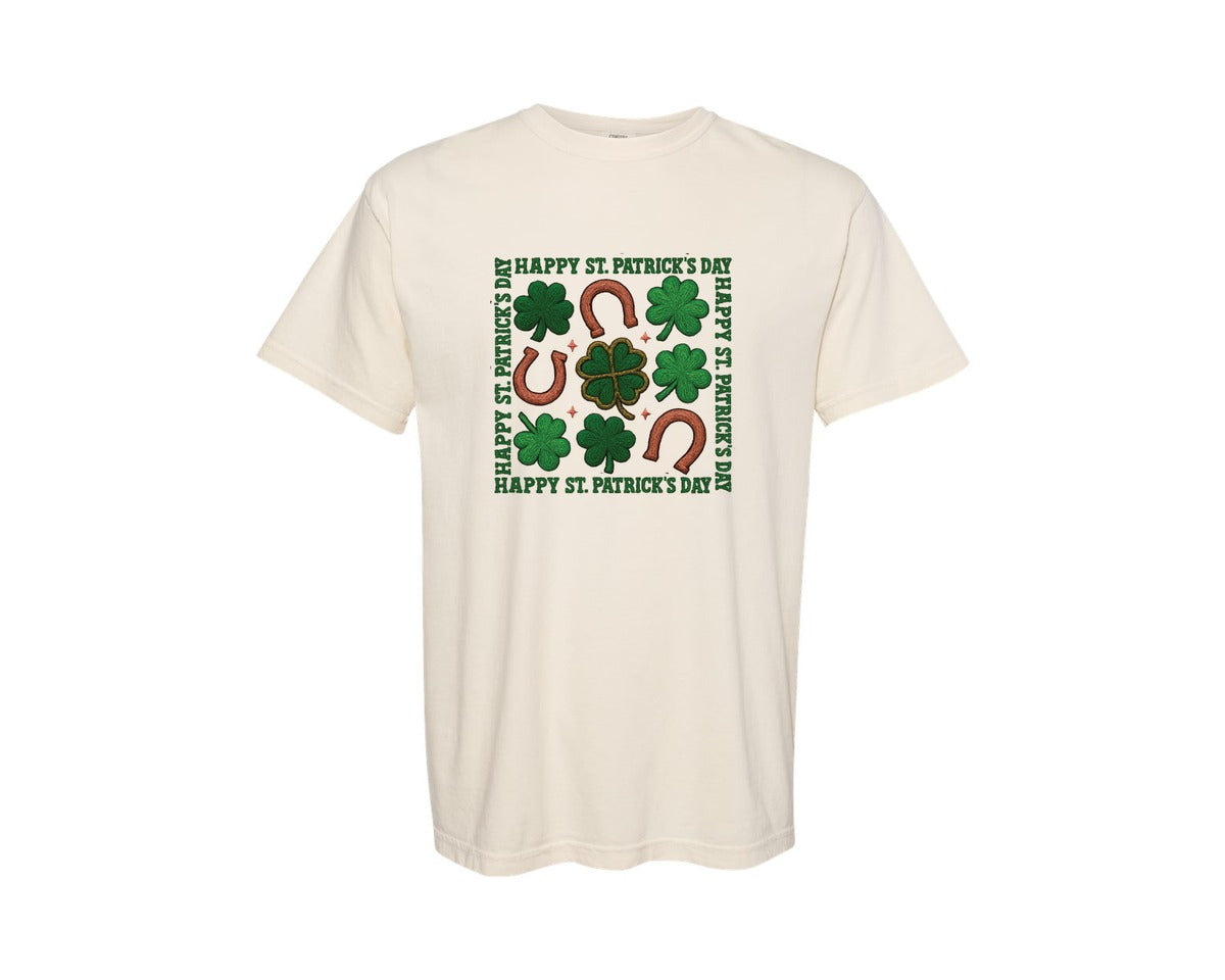 brand:Comfort Colors|color:Ivory|Happy St Patricks Day 17 Graphic T-Shirt
