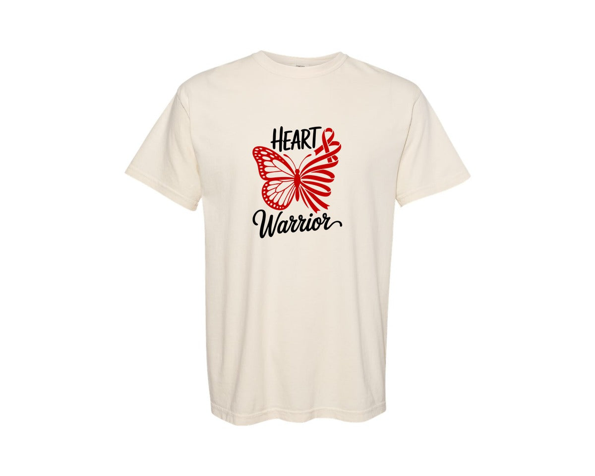 brand:Comfort Colors|color:Ivory|Heart Warrior Butterfly Awareness Graphic T-Shirt