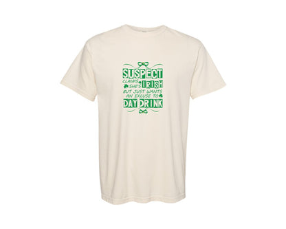 brand:Comfort Colors|color:Ivory|Suspect Pngfunny St Patricks Day Graphic T-Shirt