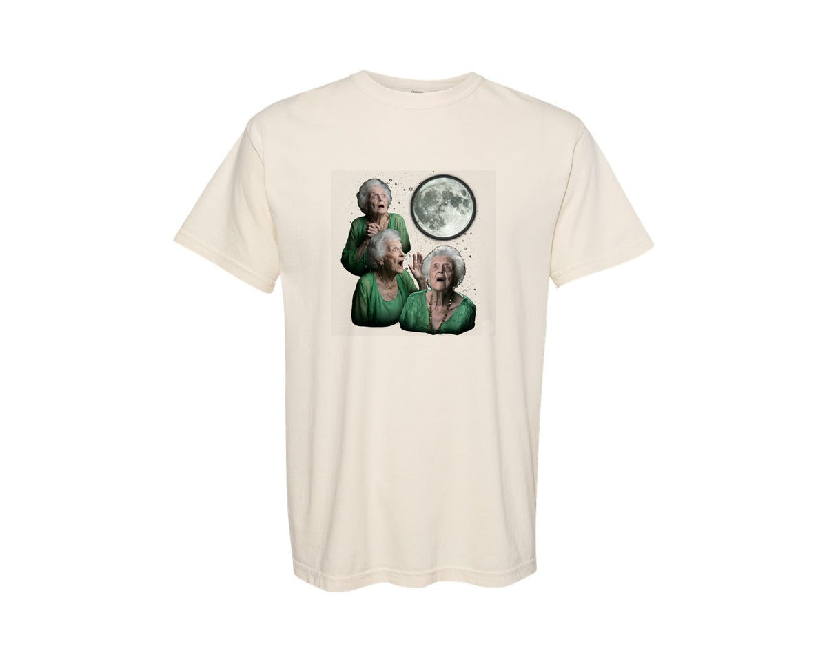 brand:Comfort Colors|color:Ivory|Three Grandma Moon Grandma Graphic T-Shirt