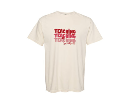 brand:Comfort Colors|color:Ivory|Teaching Sweethearts Valentine Shirt Graphic T-Shirt