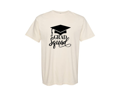 brand:Comfort Colors|color:Ivory|2026 Graduation Squad Graduate Cap Grad 2 Graphic T-Shirt
