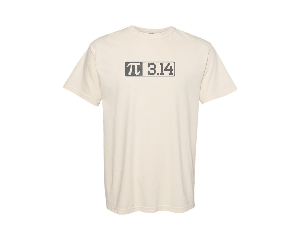 brand:Comfort Colors|color:Ivory|Math Teacher Minimalist Pi 3 14 Graphic T-Shirt