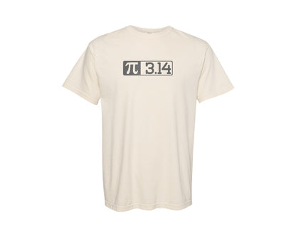brand:Comfort Colors|color:Ivory|Math Teacher Minimalist Pi 3 14 Graphic T-Shirt