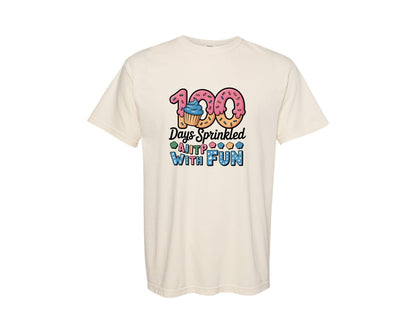 brand:Comfort Colors|color:Ivory|100 Days Sprinkled With Fun 4 Graphic T-Shirt
