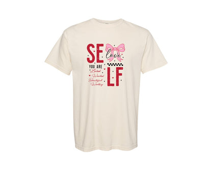 brand:Comfort Colors|color:Ivory|Valentine Self Love Love Graphic T-Shirt