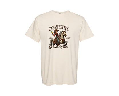 brand:Comfort Colors|color:Ivory|Cowgirl Social Club Cowgirl Graphic T-Shirt