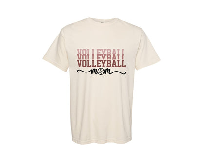 brand:Comfort Colors|color:Ivory|Volleyball Mom For Shirt Graphic T-Shirt
