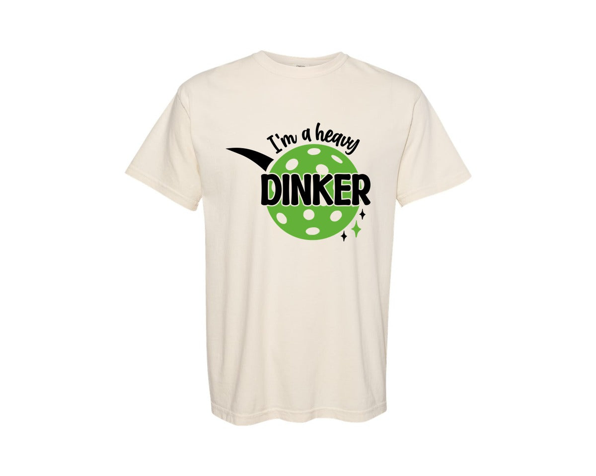 brand:Comfort Colors|color:Ivory|Im A Heavy Dinker Pickleball Graphic T-Shirt