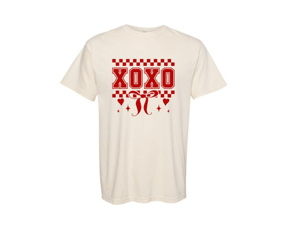 brand:Comfort Colors|color:Ivory|Retro Xoxo Coquette Valentines Love Graphic T-Shirt