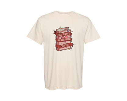 brand:Comfort Colors|color:Ivory|Book Love Chapter 3 Romance Quote Graphic T-Shirt