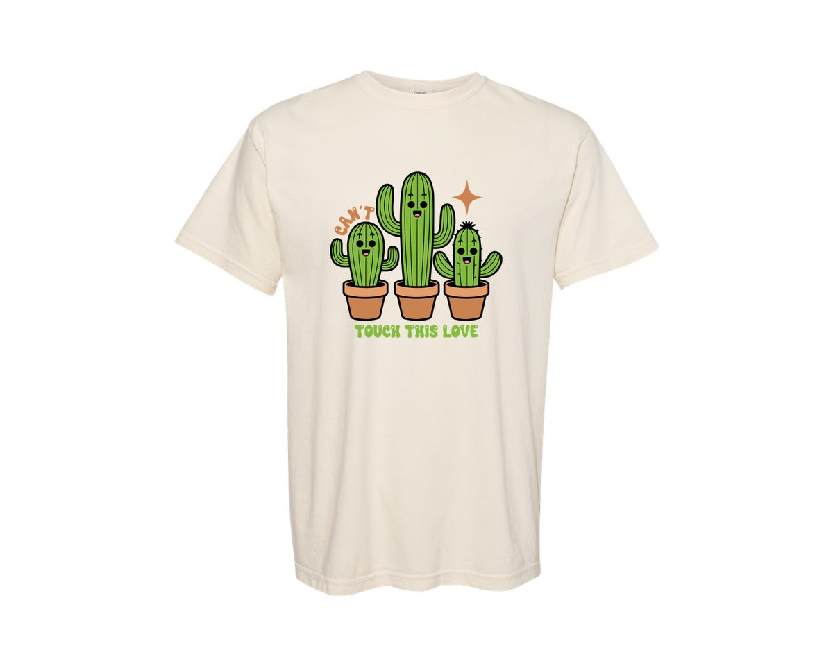 brand:Comfort Colors|color:Ivory|Cant Touch This Love Cute Cactus Graphic T-Shirt