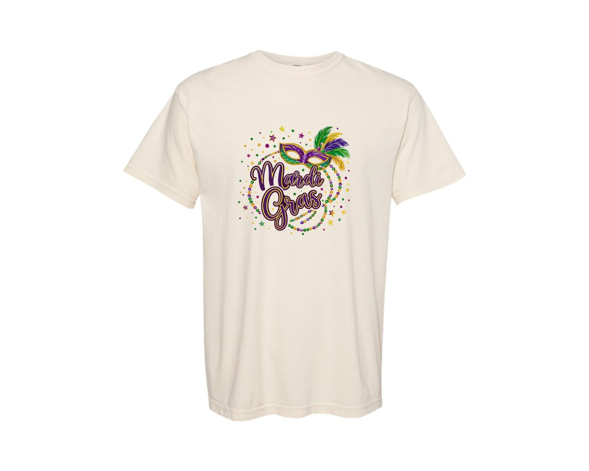 brand:Comfort Colors|color:Ivory|Preppy Mardi Gras Yall Mardi Gras 8 Graphic T-Shirt