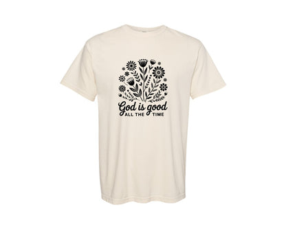 brand:Comfort Colors|color:Ivory|God Is Good All The Time 5 Graphic T-Shirt