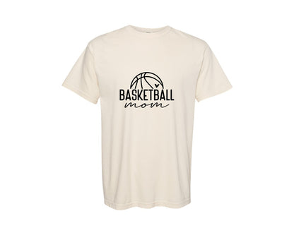 brand:Comfort Colors|color:Ivory|Basketball Mom Basketball Sport 2 Graphic T-Shirt