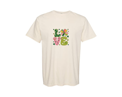 brand:Comfort Colors|color:Ivory|St Patricks Day Love 4 Graphic T-Shirt