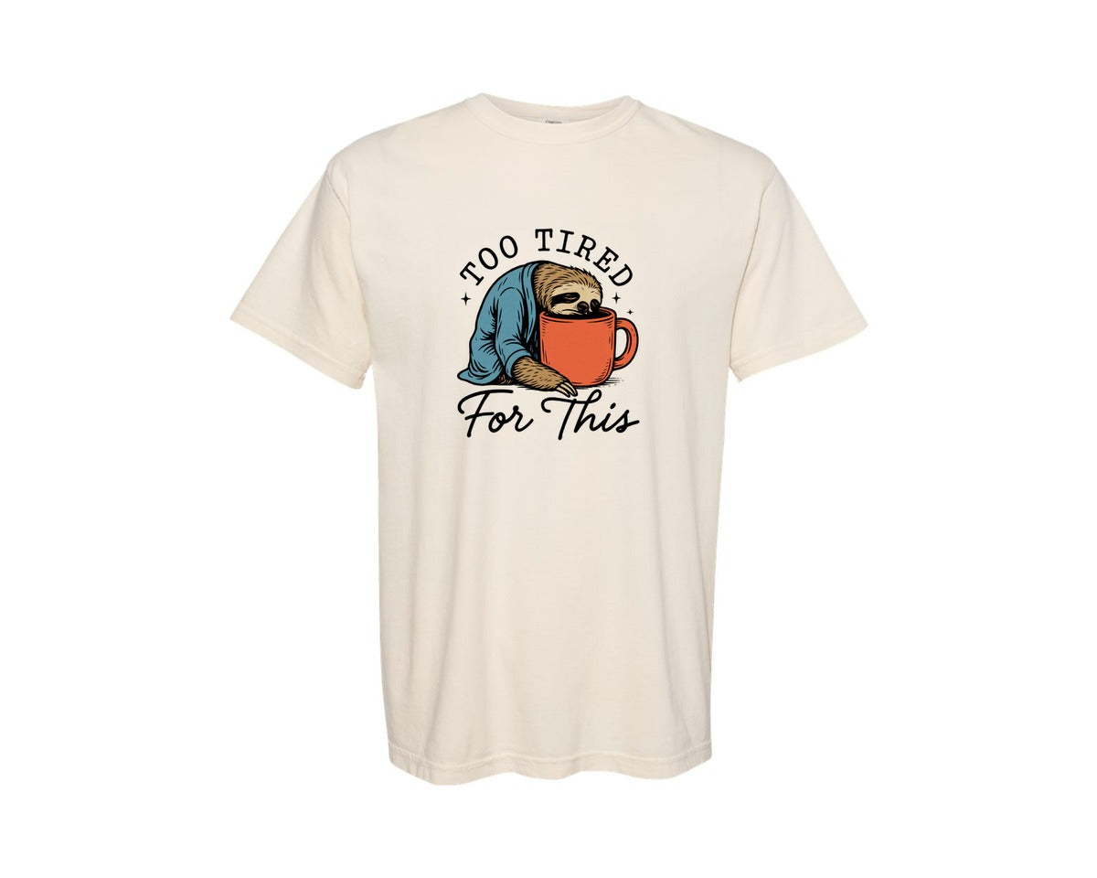 brand:Comfort Colors|color:Ivory|Funny Coffee Animals T Shirt 2 Graphic T-Shirt