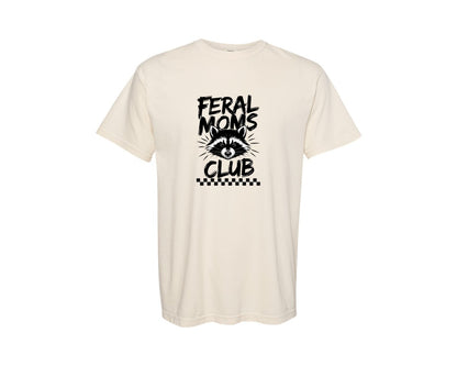 brand:Comfort Colors|color:Ivory|Feral Moms Club Mom Life Raccoon Graphic T-Shirt